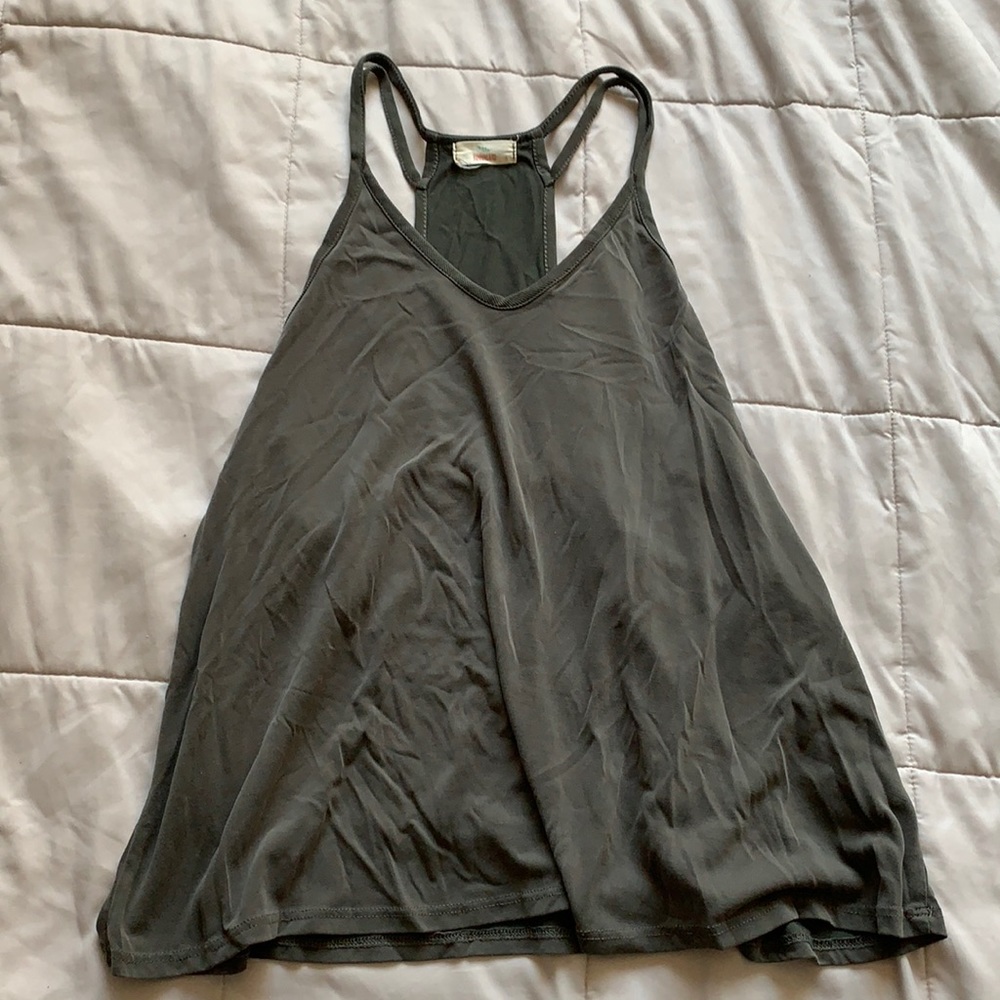 Green Strapped Tank Top